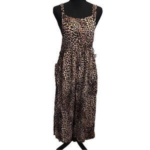 ASOS Petite Leopard Print Cropped Jumpsuit 8P